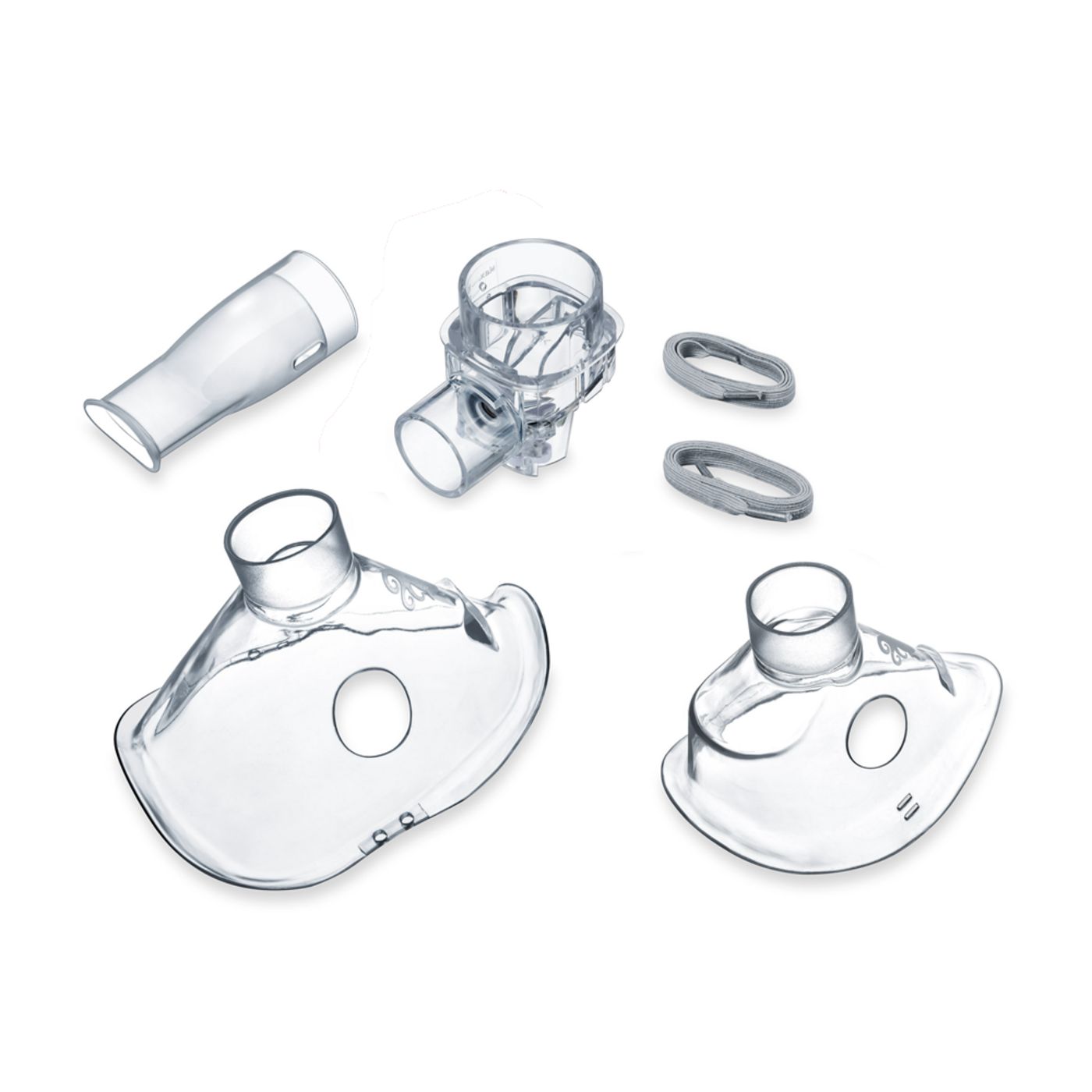 Medical equipment: masks, mouthpiece, connectors and accessories.