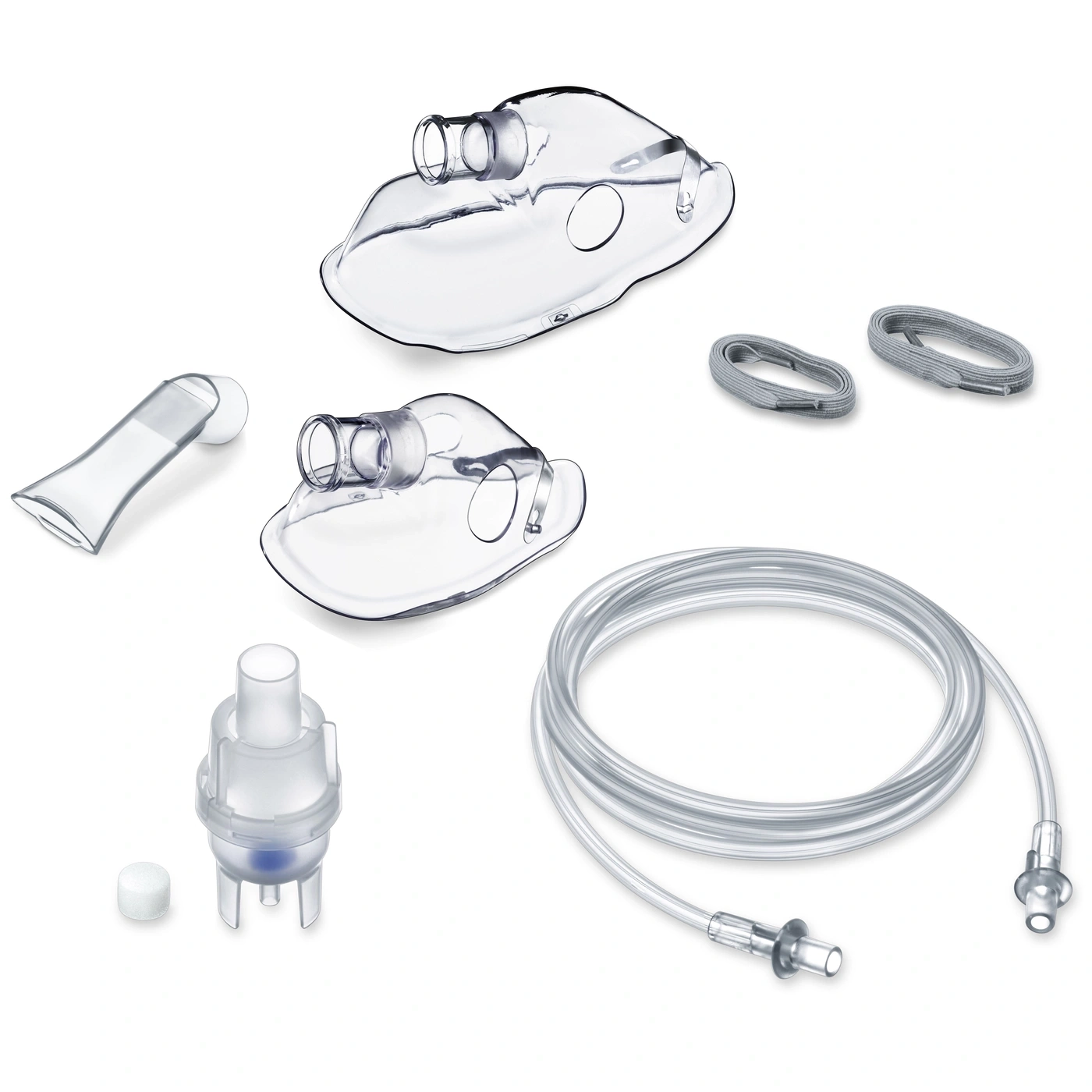 Équipement médical : masques, tubulure, nébuliseur, accessoires de thérapie respiratoire, transparent